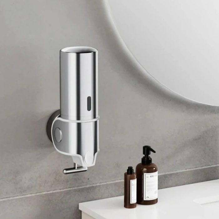 500 ml Hazneli T Çekmeli Sıvı Sabun Şampuan Duş Jeli Dispenseri Aparatlı